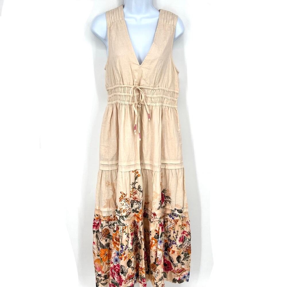 Anthropologie Somerset Collection Linen Sleeveless Maxi Dress Size S Preowned